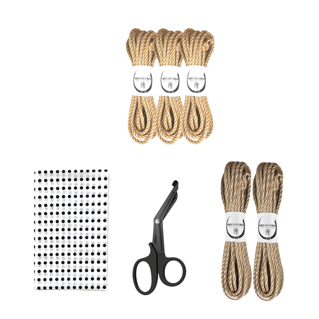 Shibari-Anfängerpaket – Französische Juteseile und wichtiges Zubehör