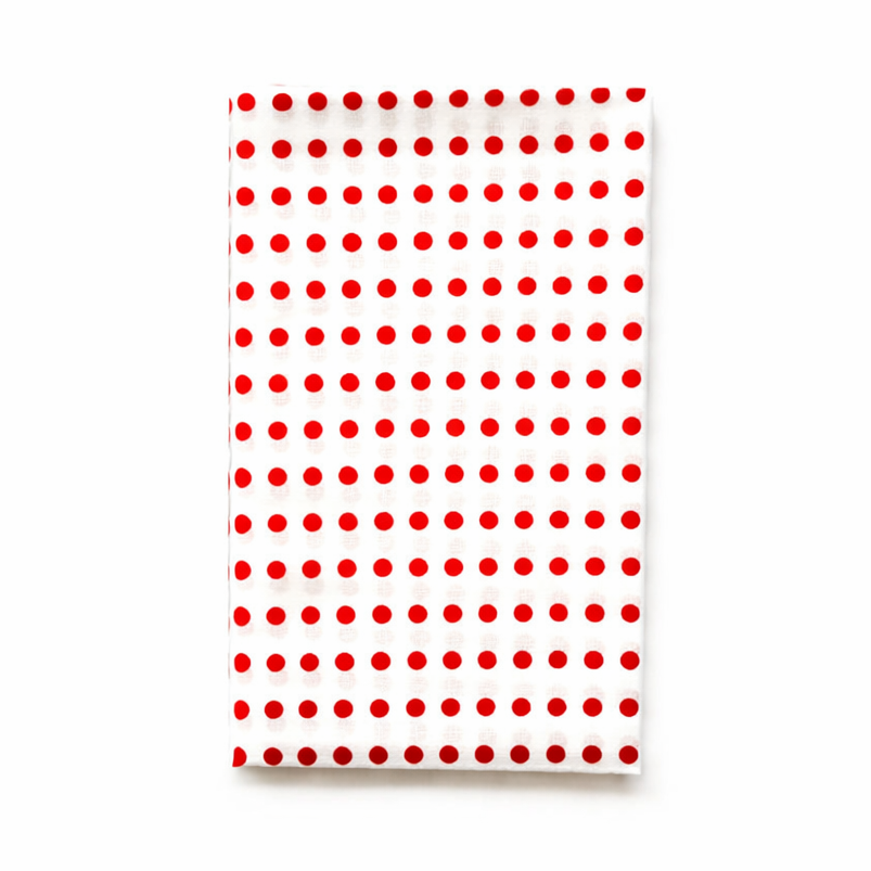 Tenugui point rouge akai mamoeshibori 35 X 98cm