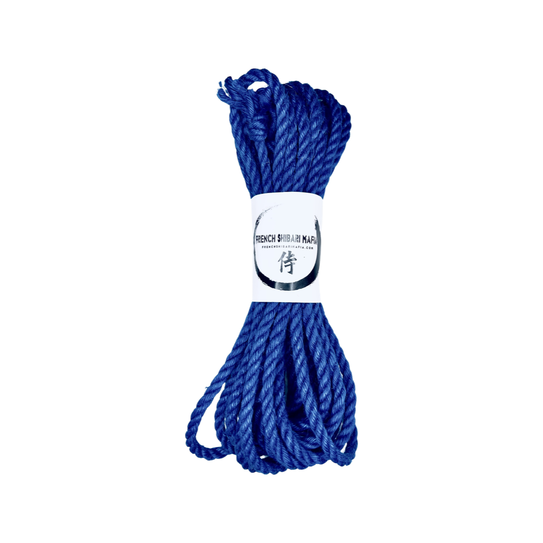 Corde Shibari bleue Premium – French Shibari Mafia, jute sans JBO