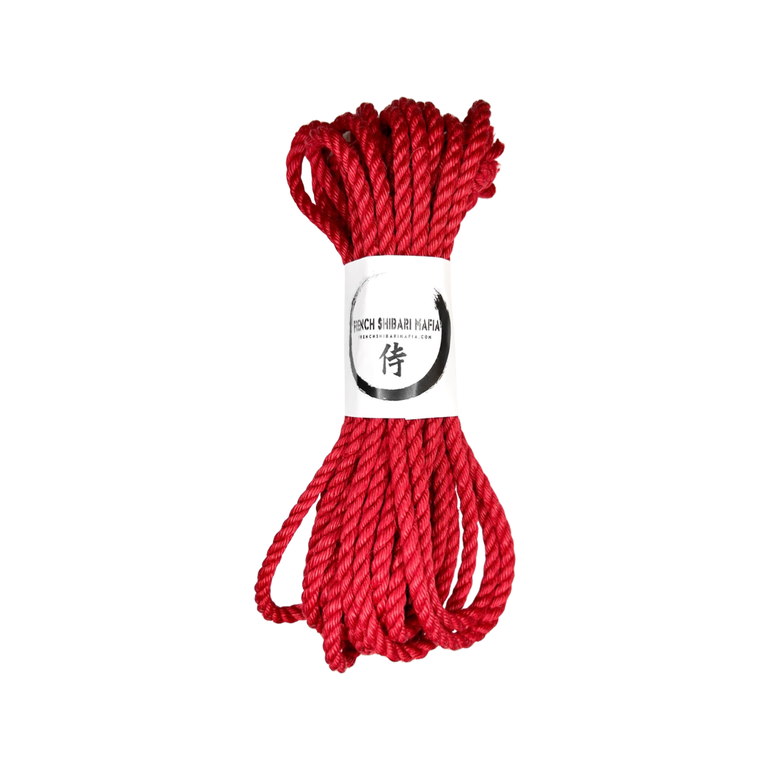 Corde Shibari Rouge Premium – French Shibari Mafia, jute sans JBO