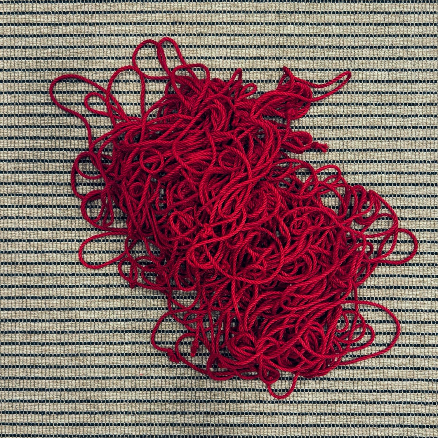 Lot de cordes Shibari rouge recyclée en jute naturel