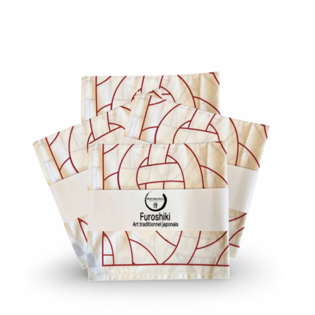 Furoshiki japonais à motifs pour rangement des cordes de Shibari