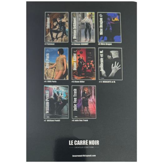Collection complète Éditions Le Carré Noir – N°1 à N°8 avec HwG-Paris, Taishoot, déesse sekhmet, mere dragon,Diane Killer, Insolente et william penkli., Julie Von Trash…