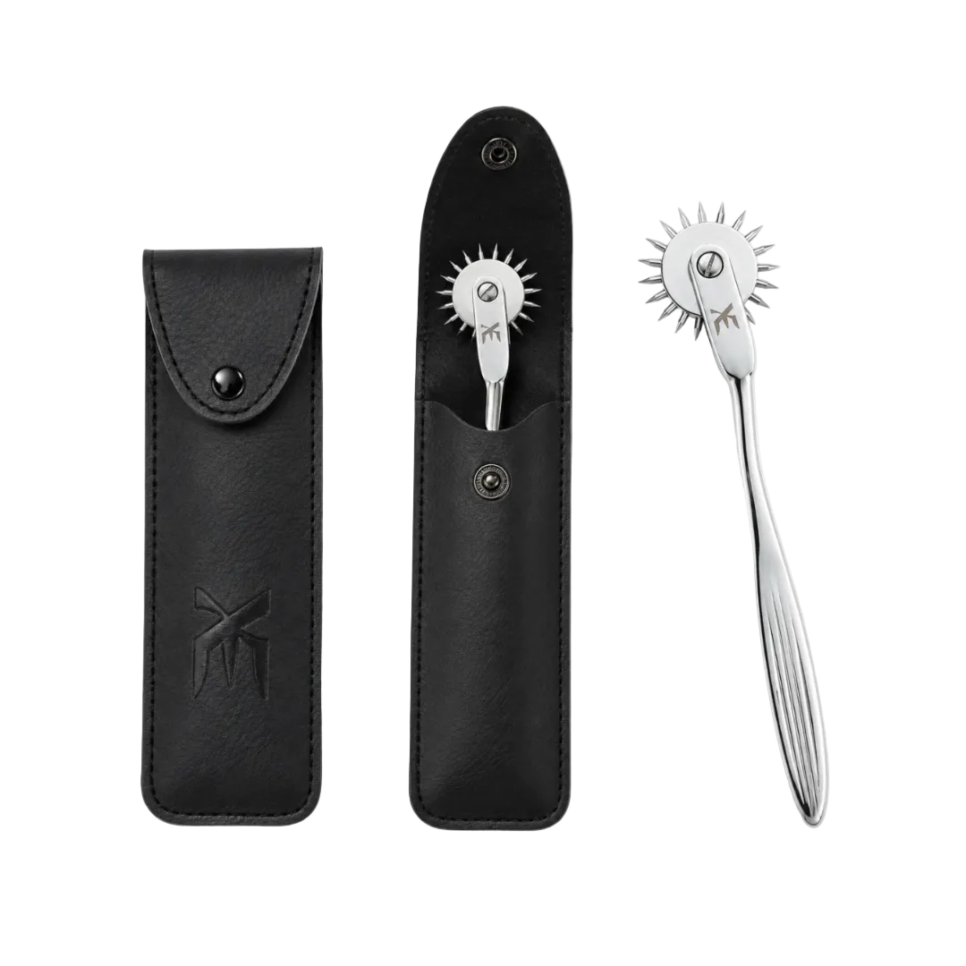 Roulette de Wartenberg en acier inoxydable avec étui noir de rangement