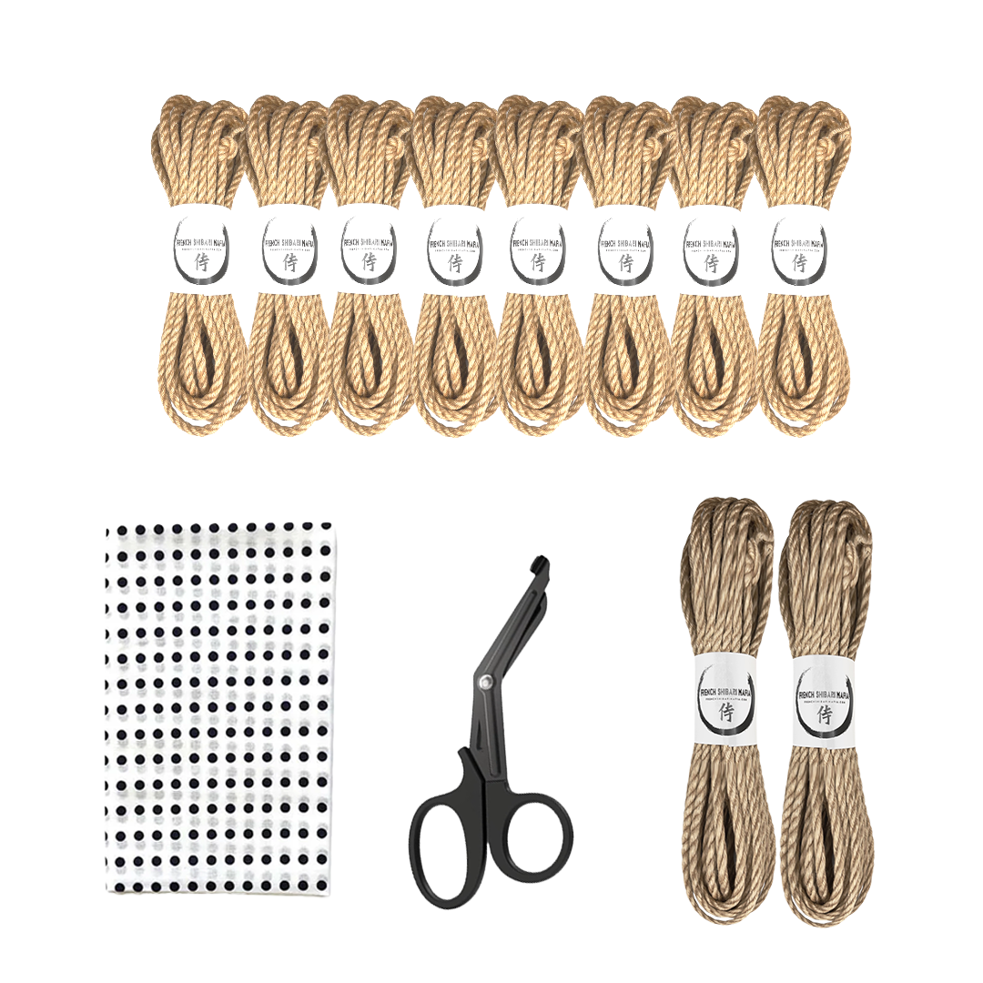 Shibari-Anfängerpaket – Französische Juteseile und wichtiges Zubehör