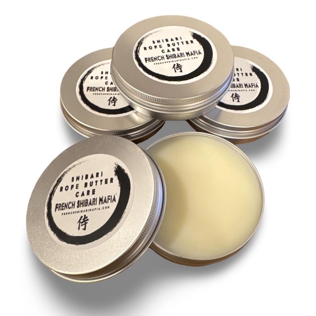 Baume d’entretien à la cire d’abeille et jojoba pour Cordes Shibari en jute, pot de 90 g. 