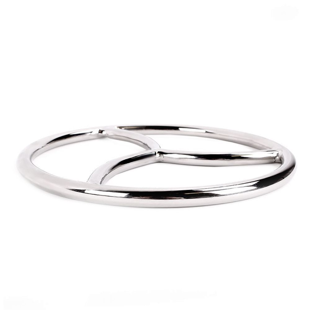 Anneau Triskel en inox poli miroir pour lignes de suspension Shibari