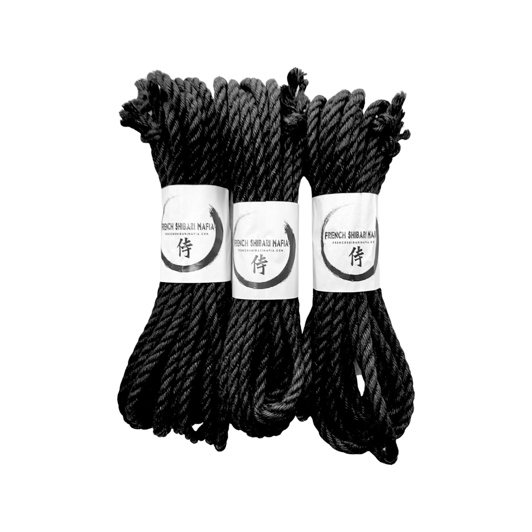 Corde Shibari Noire Premium – French Shibari Mafia, jute sans JBO