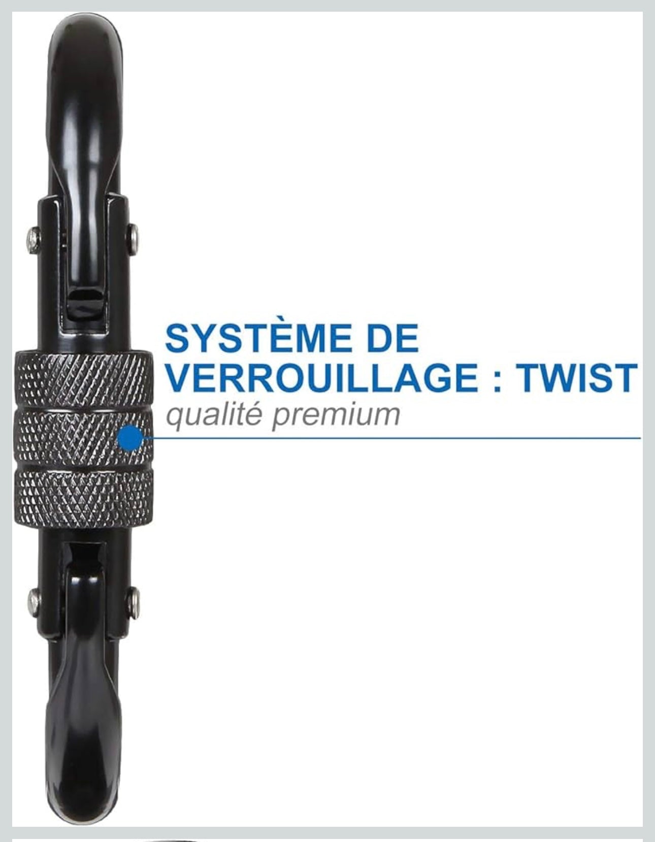 Mousqueton de sécurité à vis – Haute résistance 25kN